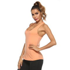 Women’s Backless Quick-Dry Yoga Tank Top – Sleeveless Sports Gym Shirt