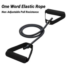 5-level resistance bands with handles for home workout, strength training, and full-body fitness exercises.
