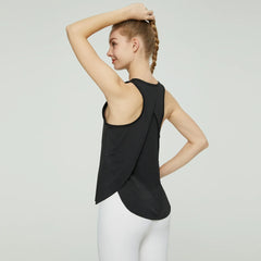 Racerback Tank Top: Quick-dry, breathable shirt for yoga and workouts.