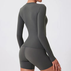 Women’s long sleeve sports shirt, gym fitness yoga top