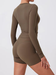 Women’s long sleeve sports shirt, gym fitness yoga top