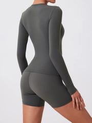 Women’s long sleeve sports shirt, gym fitness yoga top