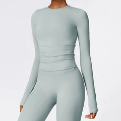 Women’s long sleeve sports shirt, gym fitness yoga top