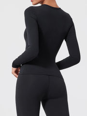 Women’s long sleeve sports shirt, gym fitness yoga top