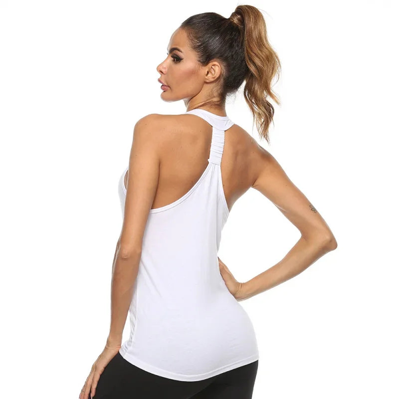 Women’s Backless Quick-Dry Yoga Tank Top – Sleeveless Sports Gym Shirt