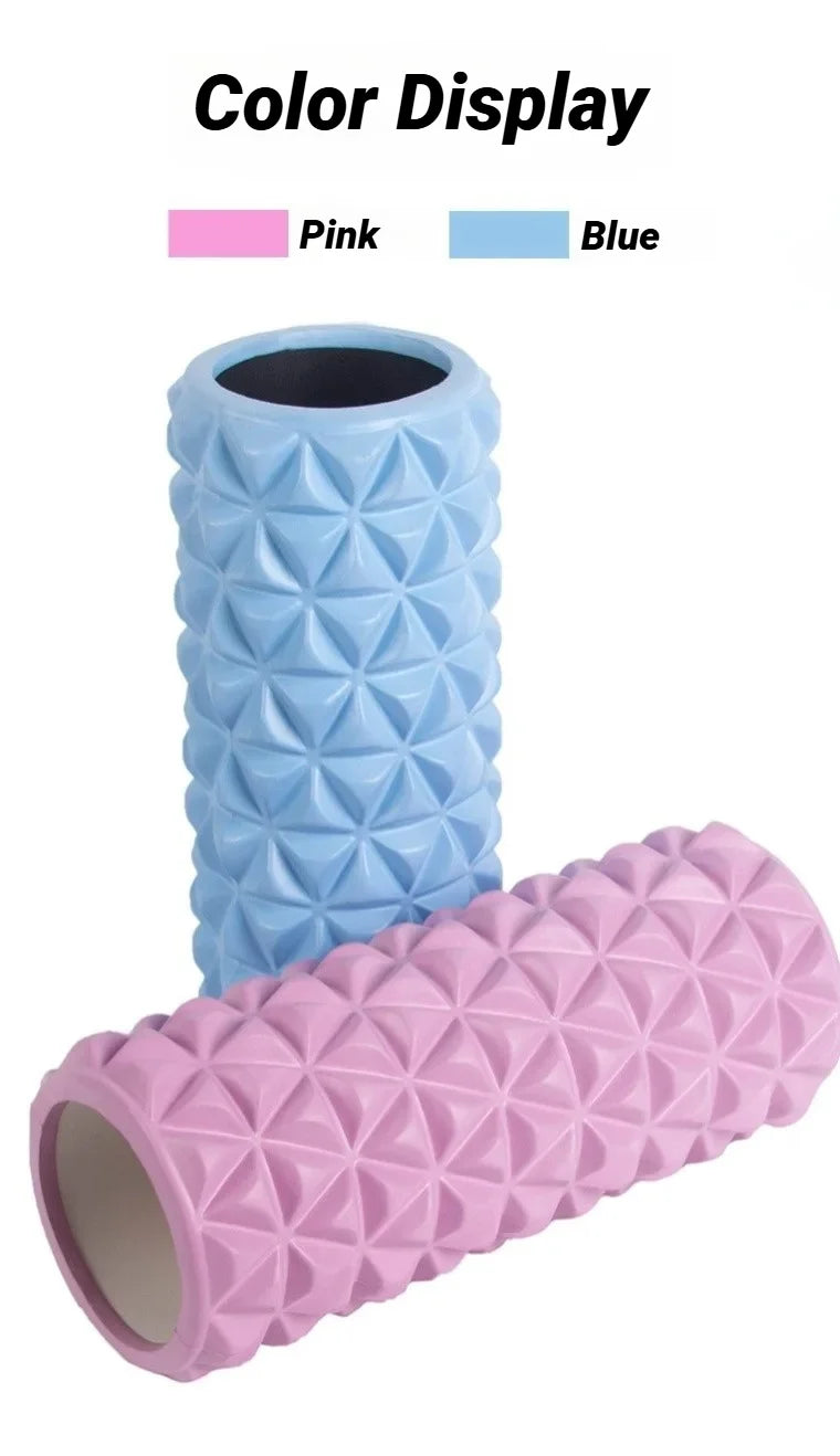 3D EVA foam hollow massage roller for yoga, muscle therapy, and sports rehabilitation.