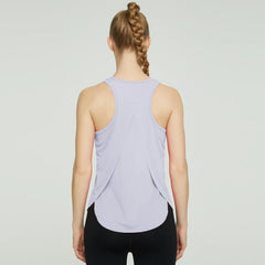 Racerback Tank Top: Quick-dry, breathable shirt for yoga and workouts.