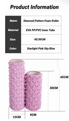 3D EVA foam hollow massage roller for yoga, muscle therapy, and sports rehabilitation.