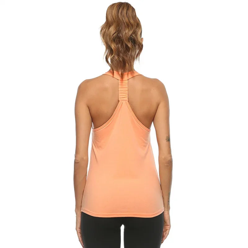 Women’s Backless Quick-Dry Yoga Tank Top – Sleeveless Sports Gym Shirt