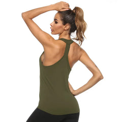 Women’s Backless Quick-Dry Yoga Tank Top – Sleeveless Sports Gym Shirt
