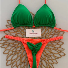 2026 Sexy Halter Bikini Set | Brazilian Thong Print Beachwear | Befit