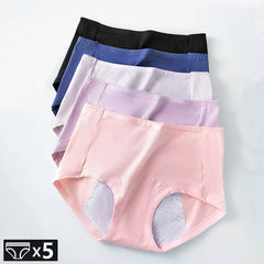 5Pcs Leak-Proof Menstrual Panties | Cotton Period Briefs for Women | Befit