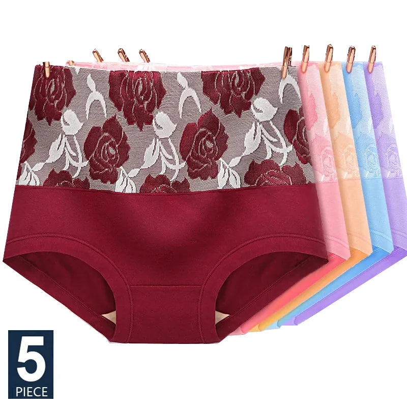 5Pcs Women's High-Waist Body Shaper | Breathable Cotton Underpants | Befit