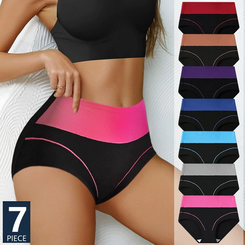 7PCS High Waist Body Shaper Panties | Slimming Cotton Briefs | Befit
