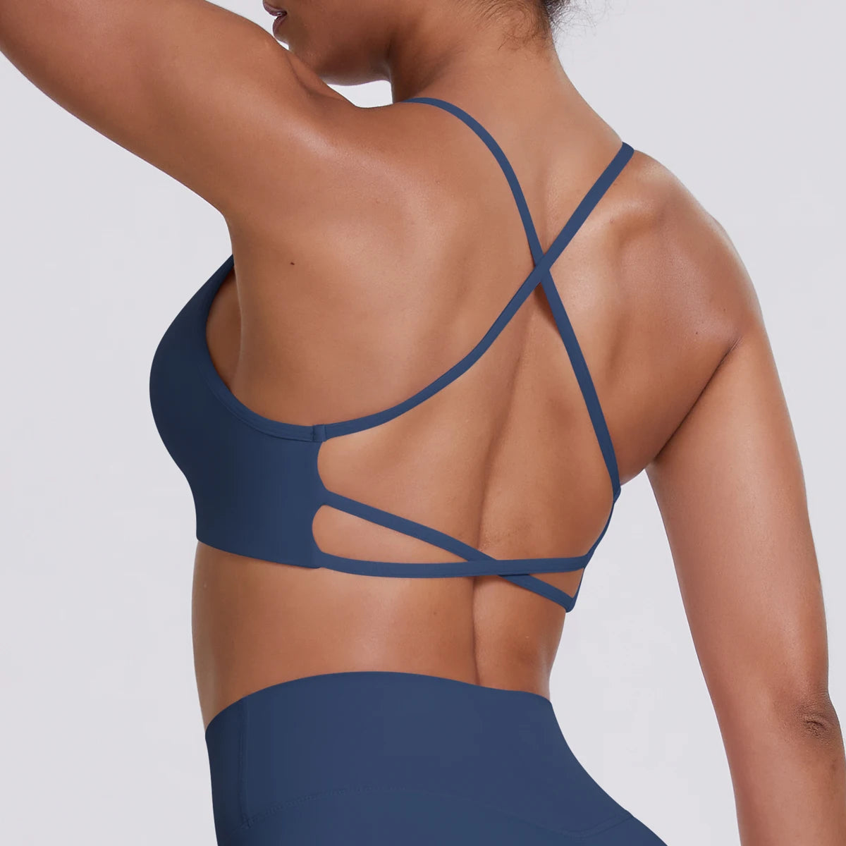 Shockproof Women's Fitness Crop Top - Breathable Nylon Yoga Bra