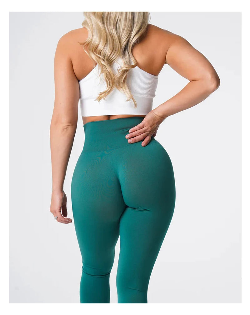 TKITK Solid Leggings Women Seamless Sports  Scrunch Bum Tights cycling shark pants Yoga shorts Gym navigation nv Workout wear