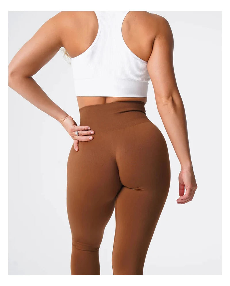 TKITK Solid Leggings Women Seamless Sports  Scrunch Bum Tights cycling shark pants Yoga shorts Gym navigation nv Workout wear