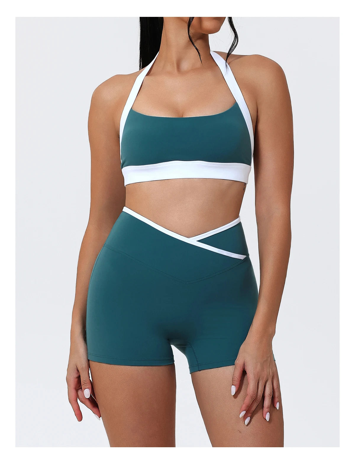 Ctenkevet Color Clash Crop Top | Quick-Dry Backless Sports Bra | Befit