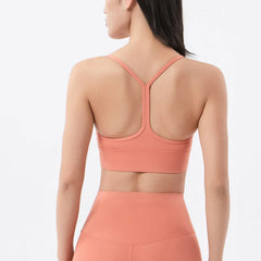 SOISOU Women's Sexy Nylon Sports Bra – Breathable, Removable Pads, Gym & Yoga