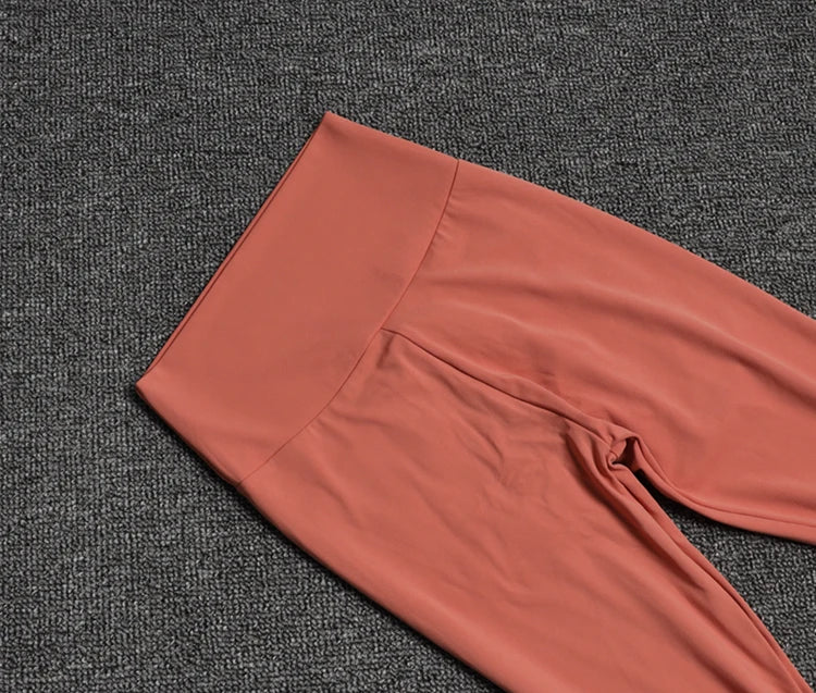 SOISOU Nylon Leggings Women's Pants Sport Yoga Pants Sexy Tight High Waist Elastic Women's Panties Pocket legging mujer