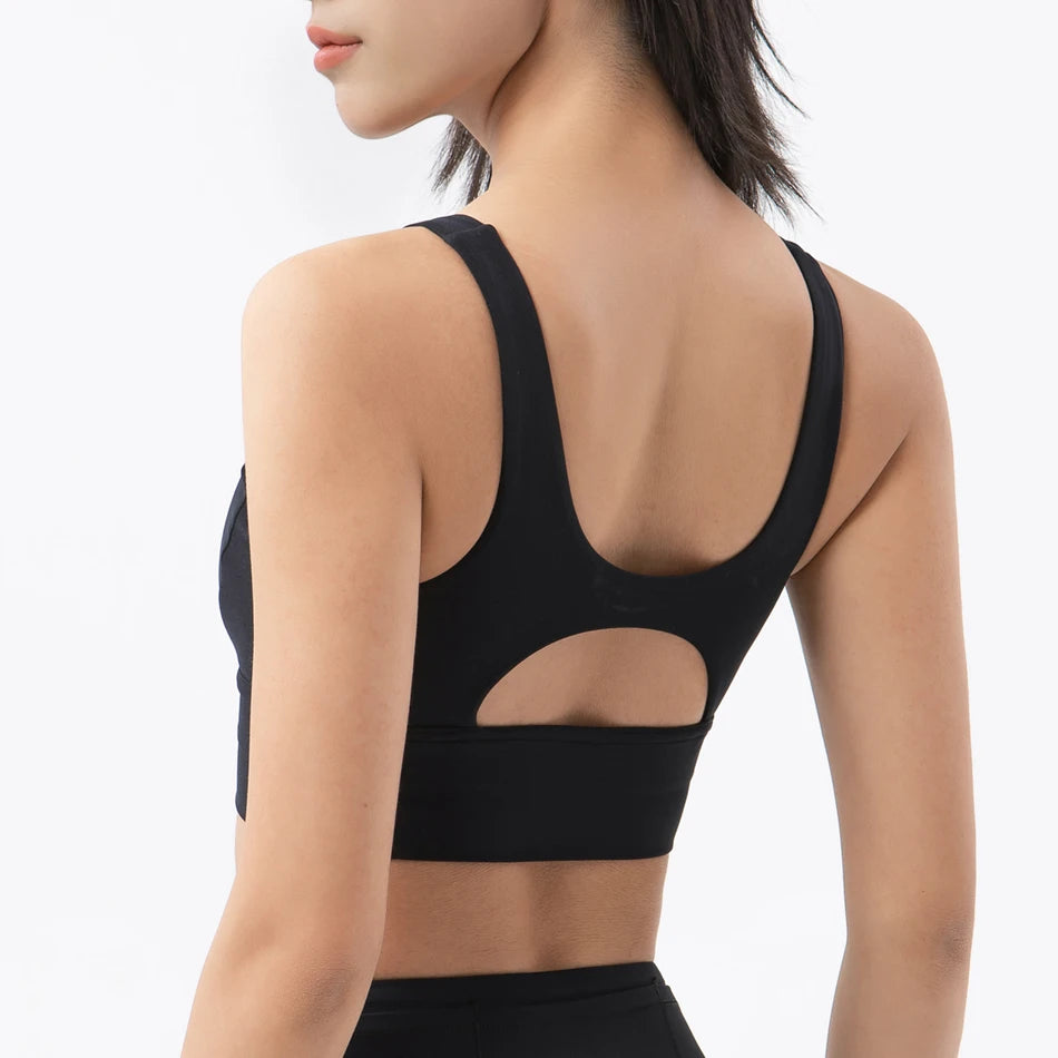 SOISOU New Top Women Sports Bra Yoga Fitness Athletic Wear Elastic Breathable Sexy Bras For Women Underwear 6 Colors Women's Bra