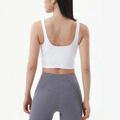 SOISOU Nylon Sports Bra Women's Crop Top Breathable Yoga Bra Gym Fitness Sportswear Sexy Women's Sports Underwear 6 Colors