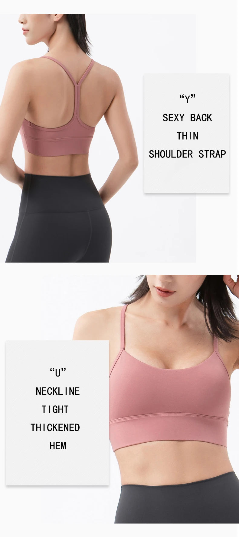 SOISOU Women's Sexy Nylon Sports Bra – Breathable, Removable Pads, Gym & Yoga