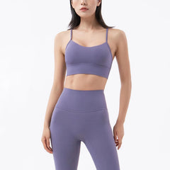 SOISOU Women's Sexy Nylon Sports Bra – Breathable, Removable Pads, Gym & Yoga