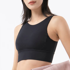 SOISOU New Top Women Sports Bra Yoga Fitness Athletic Wear Elastic Breathable Sexy Bras For Women Underwear 6 Colors Women's Bra