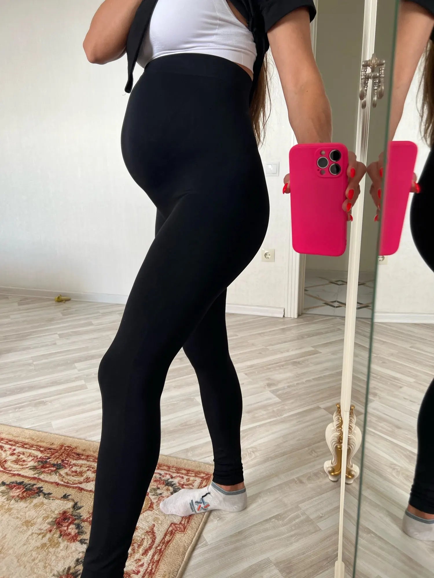High-Waist Pregnancy Yoga Pants | Belly Knitted Leggings | Befit