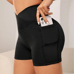High-Waist Yoga Biker Shorts | Fitness Pants with Pockets | Befit