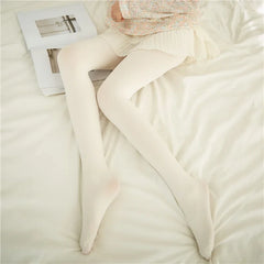 Kawaii Lolita White Nylon Pantyhose | Japanese Style Tights for Women | Befit