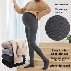Maternity Cotton Vertical Stripe Pantyhose | Winter Tights | Befit