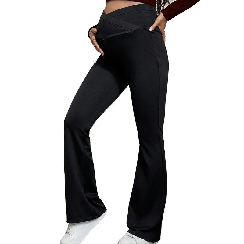 Maternity Ice Silk Wide-Leg Pants | Thin Pleated Trousers | Befit