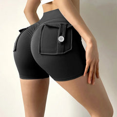 Peach Butt Lift Fitness Shorts | Three-Quarter Cargo Yoga Pants | Befits