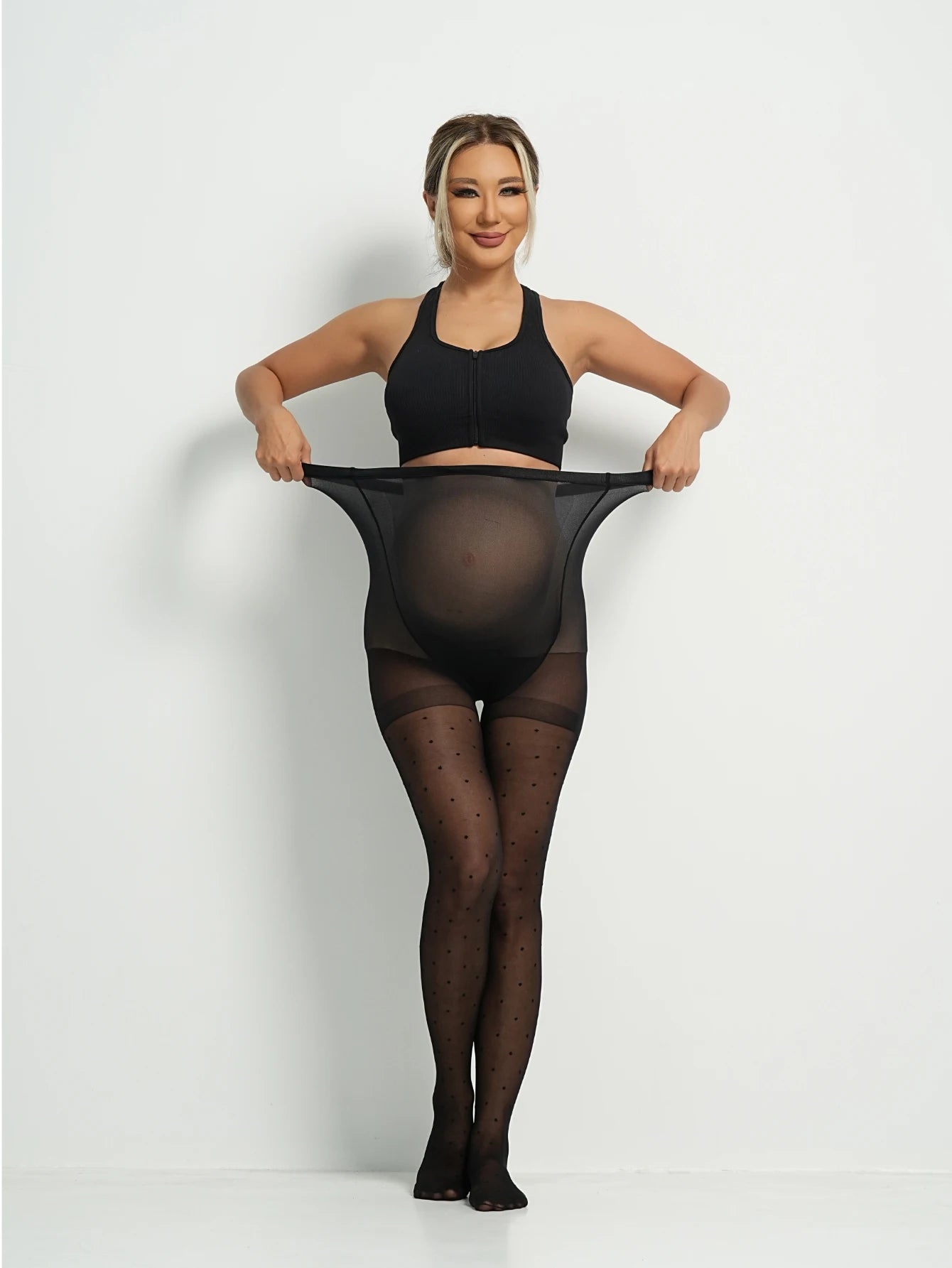 Polka Dot Maternity Tights | Ultra-Thin Transparent Maternity | Befit