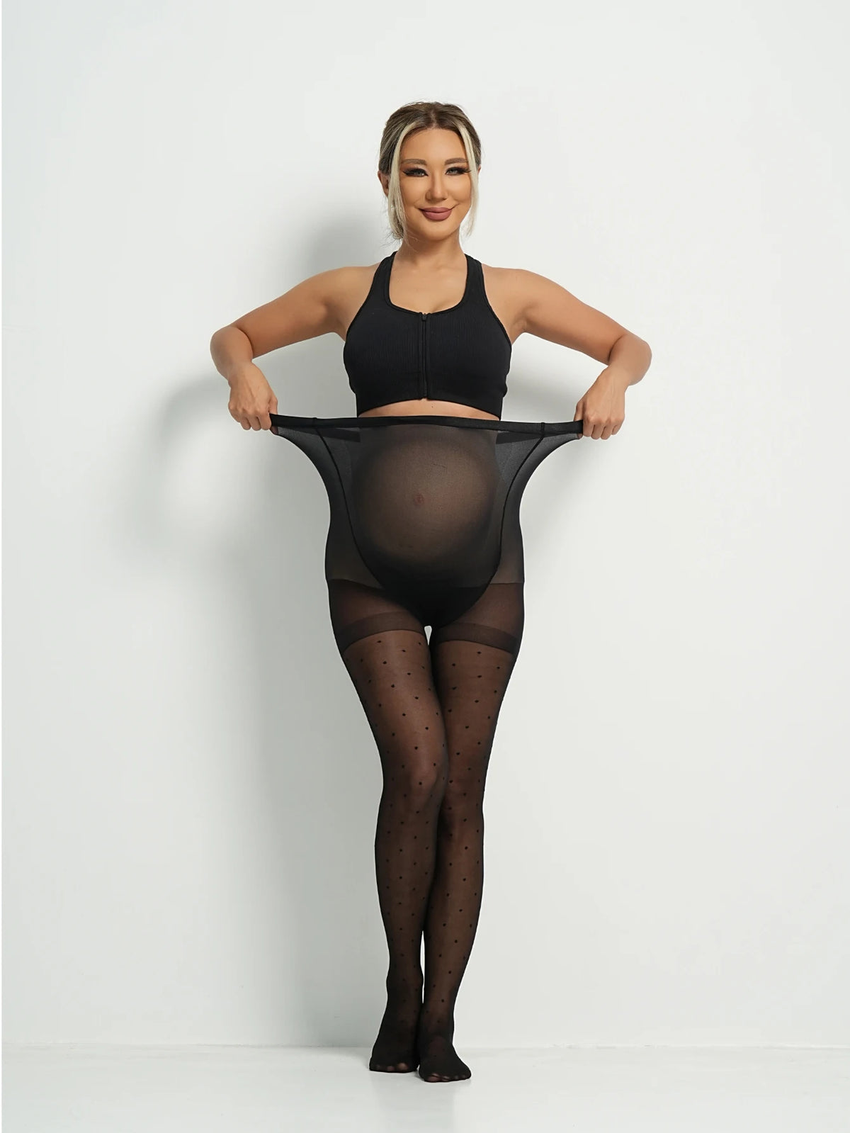 Polka Dot Maternity Tights | Ultra-Thin Transparent Maternity | Befit