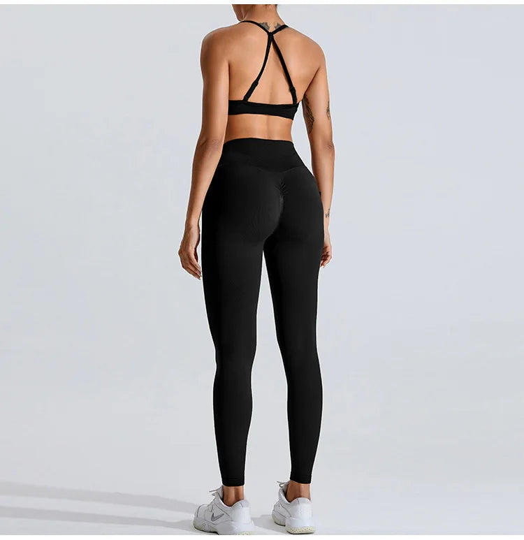 NCLAGEN Seamless Push-Up Sports Bra – High Support, Adjustable Straps, Yoga Top