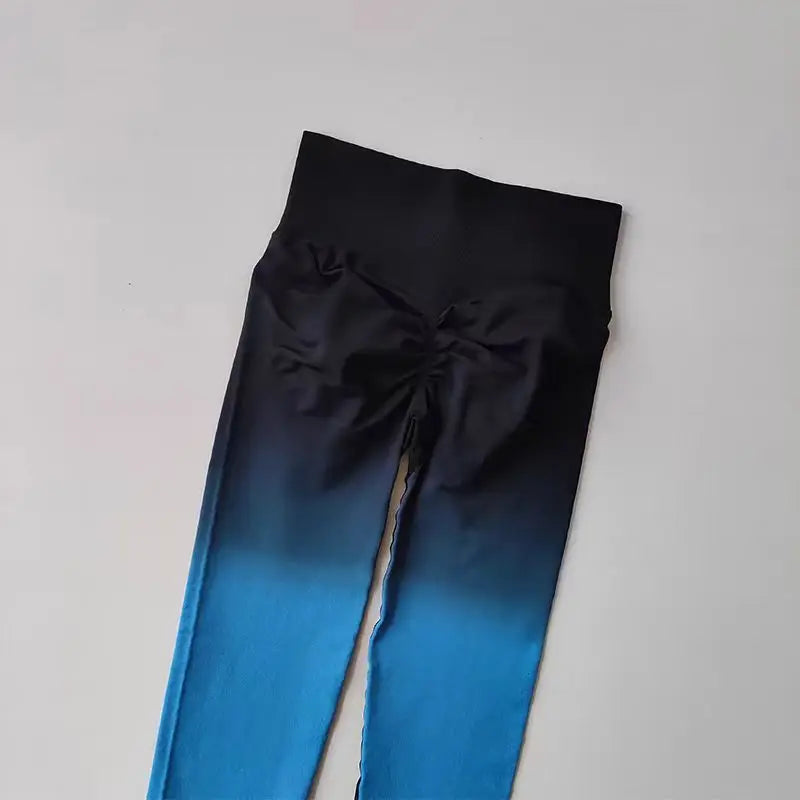 Seamless Leggings for Women, Yoga Pants, Push Up, Sports Fitness, Jogging,  High Waist, Gym Workout, Gradient Running Leggings