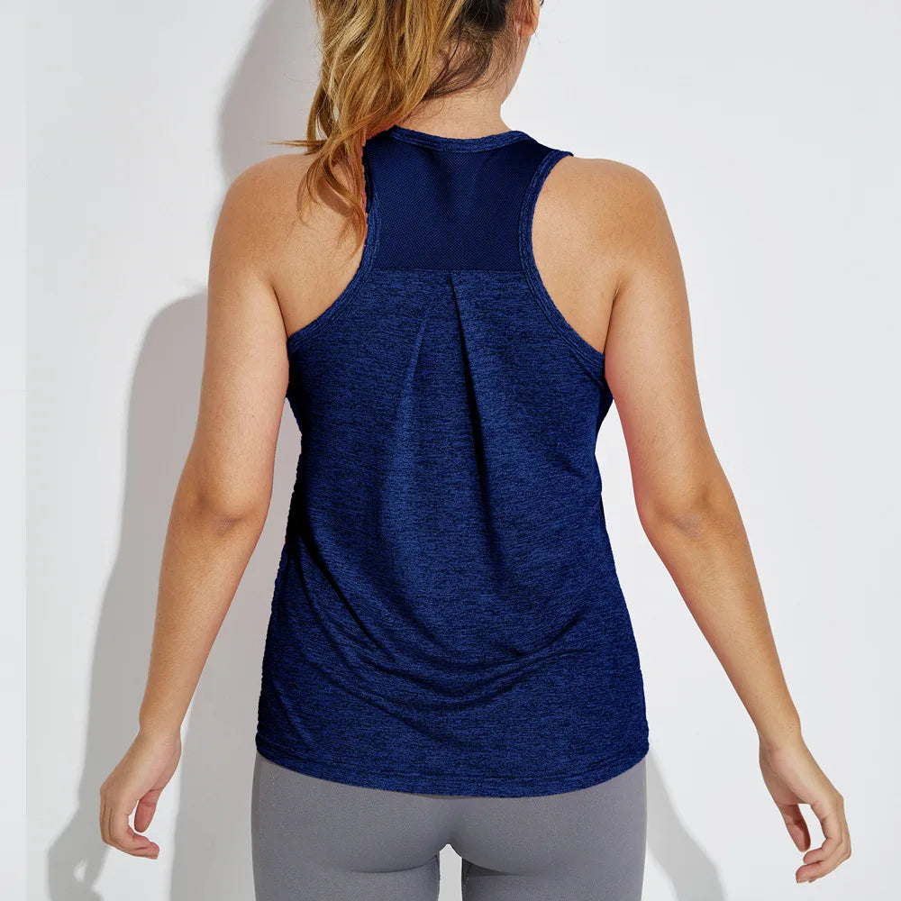 STOUREG Women's Sports Loose Fit Sleeveless T Shirt,Summer Quick Dry Running Fitness Shirt,Quick Dry Women's Fitness Tank Top
