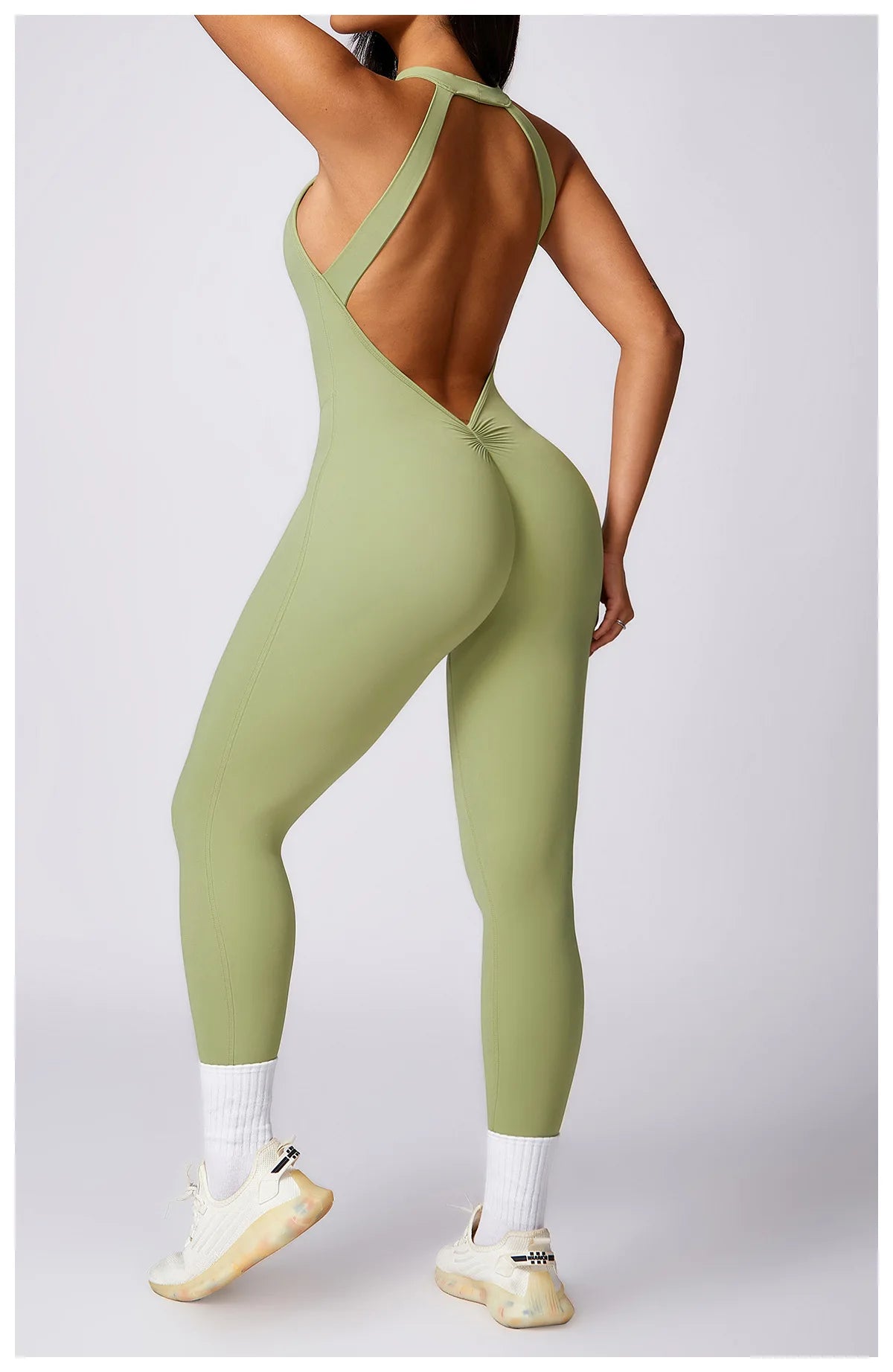 Ctenkevet Fitness Backless Bodysuit Women Gym Jumpsuit Woman Quick-Dry Yoga Clothes Short Workout Rompers Sports One-Piece Suit