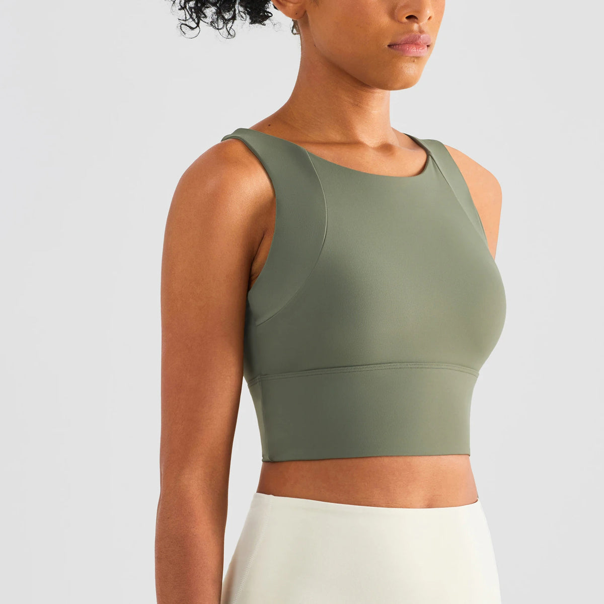 Seamless Nylon Sexy Women's Sports Bra - Elastic Yoga Crop Top