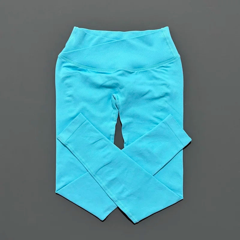 Seamless V‑Shape Yoga Leggings for Women – Gym & Running Tights