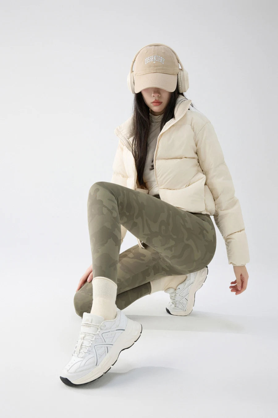BIVIGAOS 2024 Autumn Winter Camouflage Sharkskin Leggings Brushed Shark Pants Women Thin Fleece Warm Casual Fashion Leggings