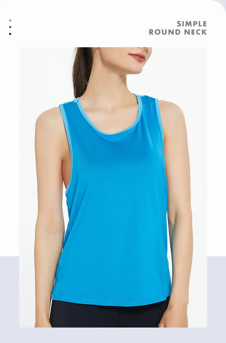 STOUREG STOUREG Women's Sleeveless Workout Gym Tank Top, Running Training Yoga Top, Fitness Sports Yoga Shirt