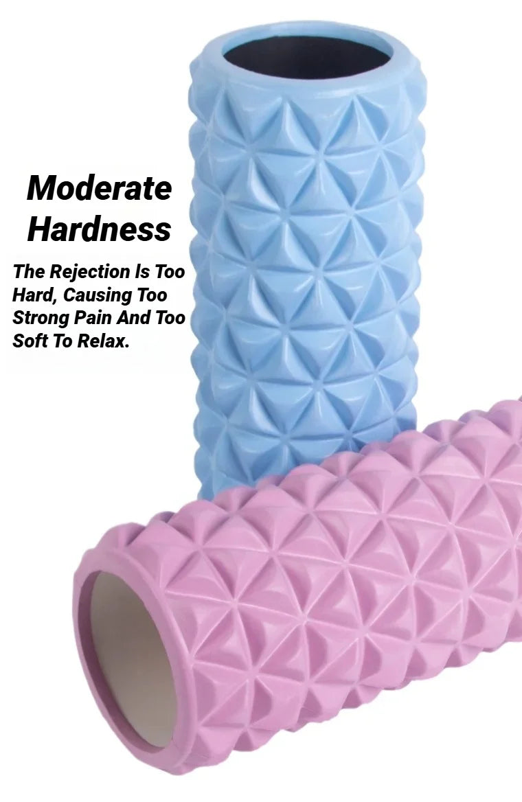 3D EVA foam hollow massage roller for yoga, muscle therapy, and sports rehabilitation.