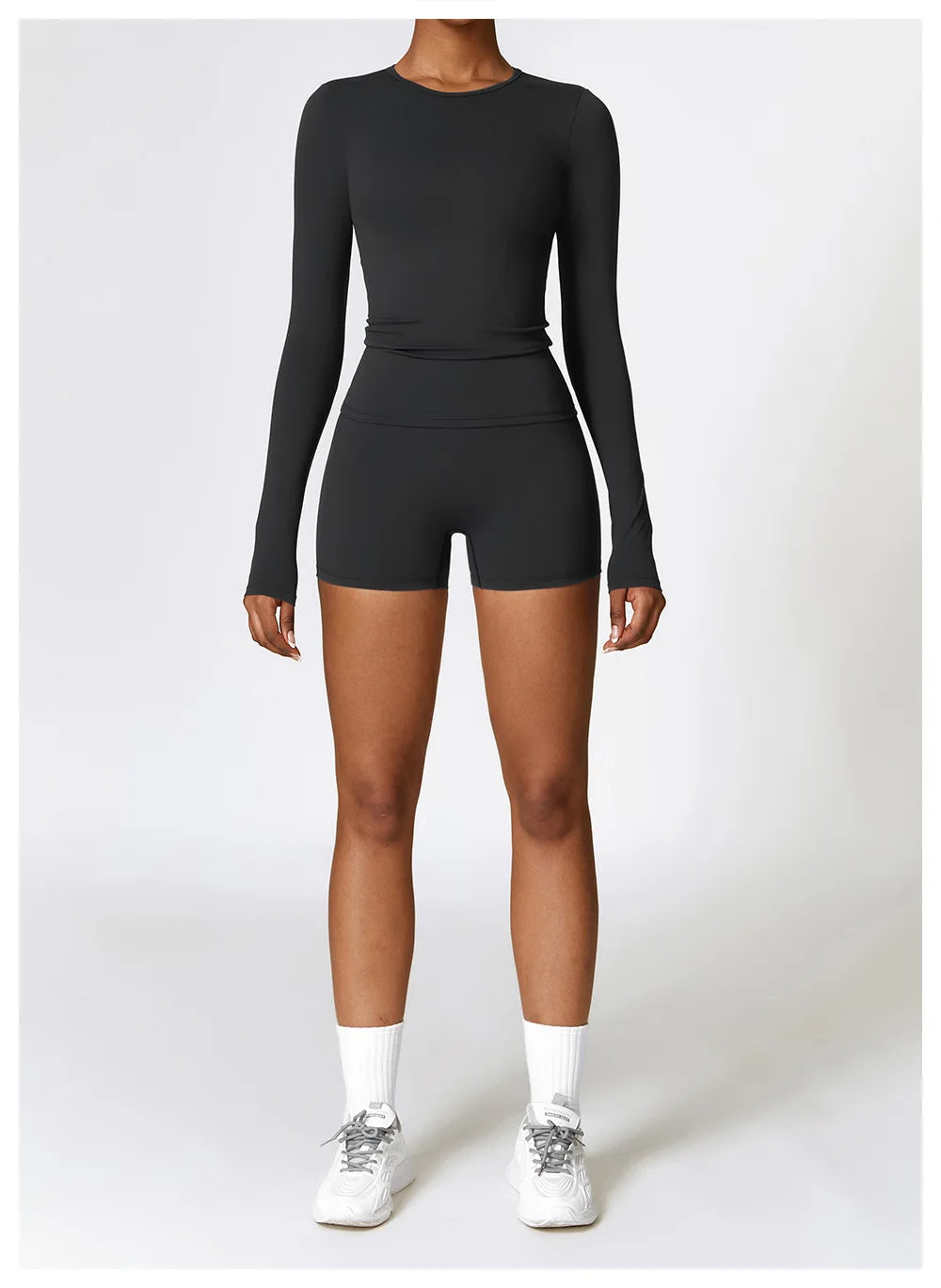 women’s long sleeve dry-fit yoga top.