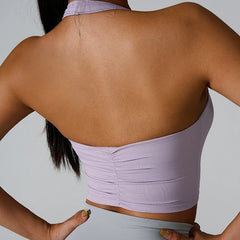 Ctenkevet Hang Oneself Sports Tank Tops Women Gym Backless Bra Yoga Vest Female Push Up Crop Top Sport Outfit For Woman
