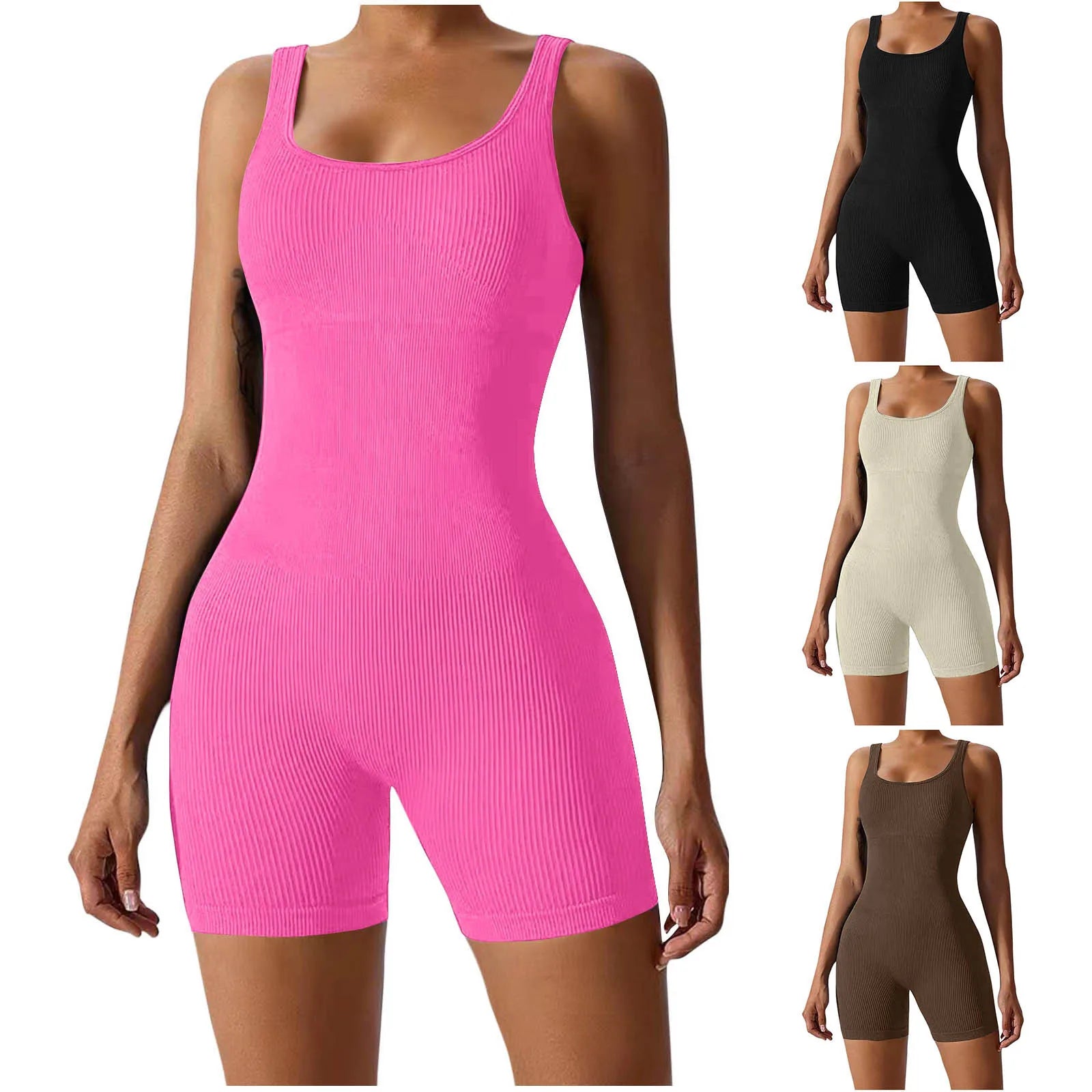 STOUREG Seamless threaded tight one-piece yoga wear,women's high elasticity sports one-piece,hip lifting shorts fitness clothing