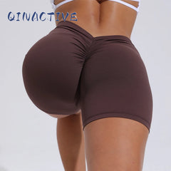 QINACTIVE V-Back Shorts Womens Clothing Gym Short Shorts Cycling Shorts Activewear High Elastic Tights Fitness Leggings